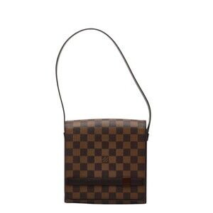 LOUIS VUITTON Brown Damier Leather Shoulder Bag